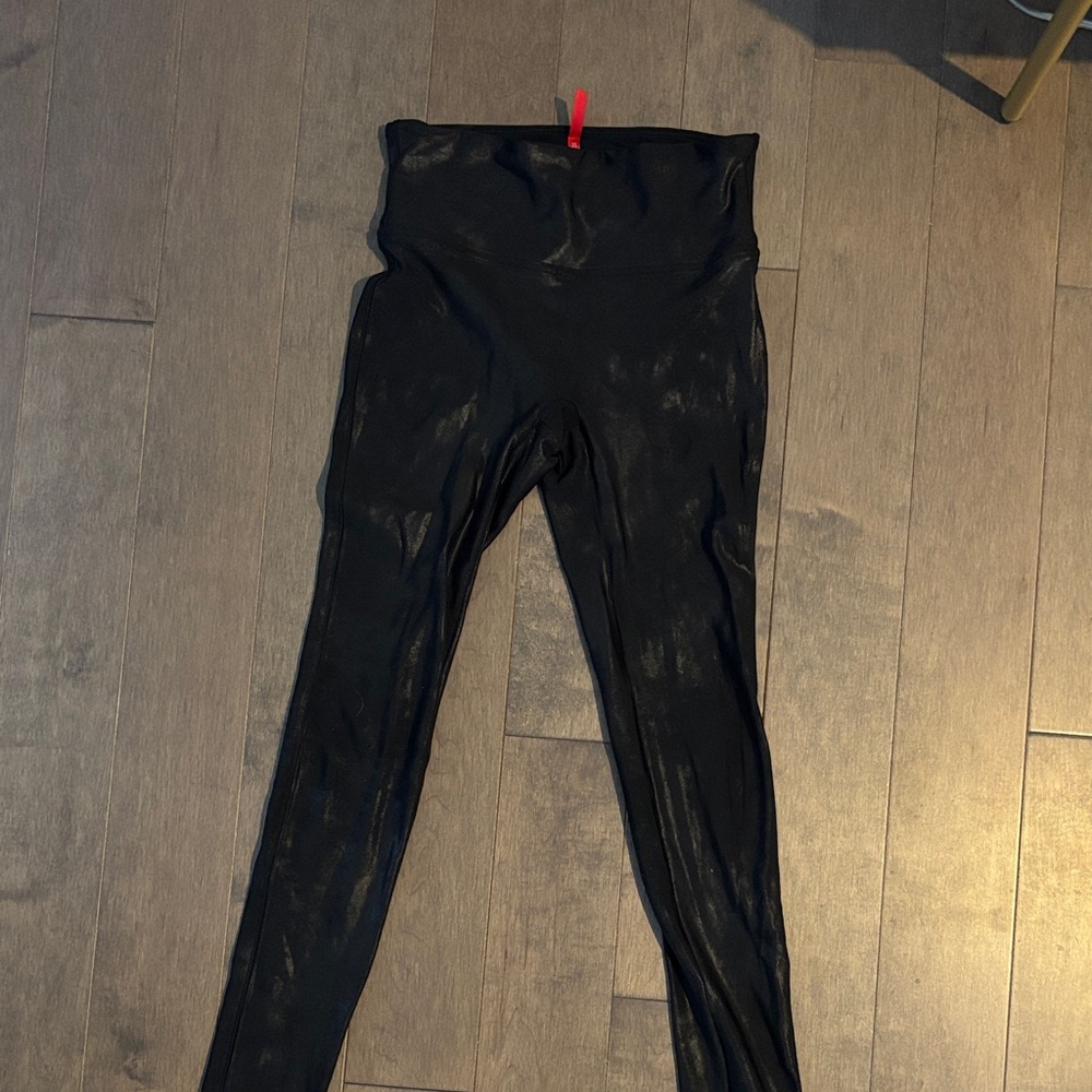 SPANX Shiny Black Leggings